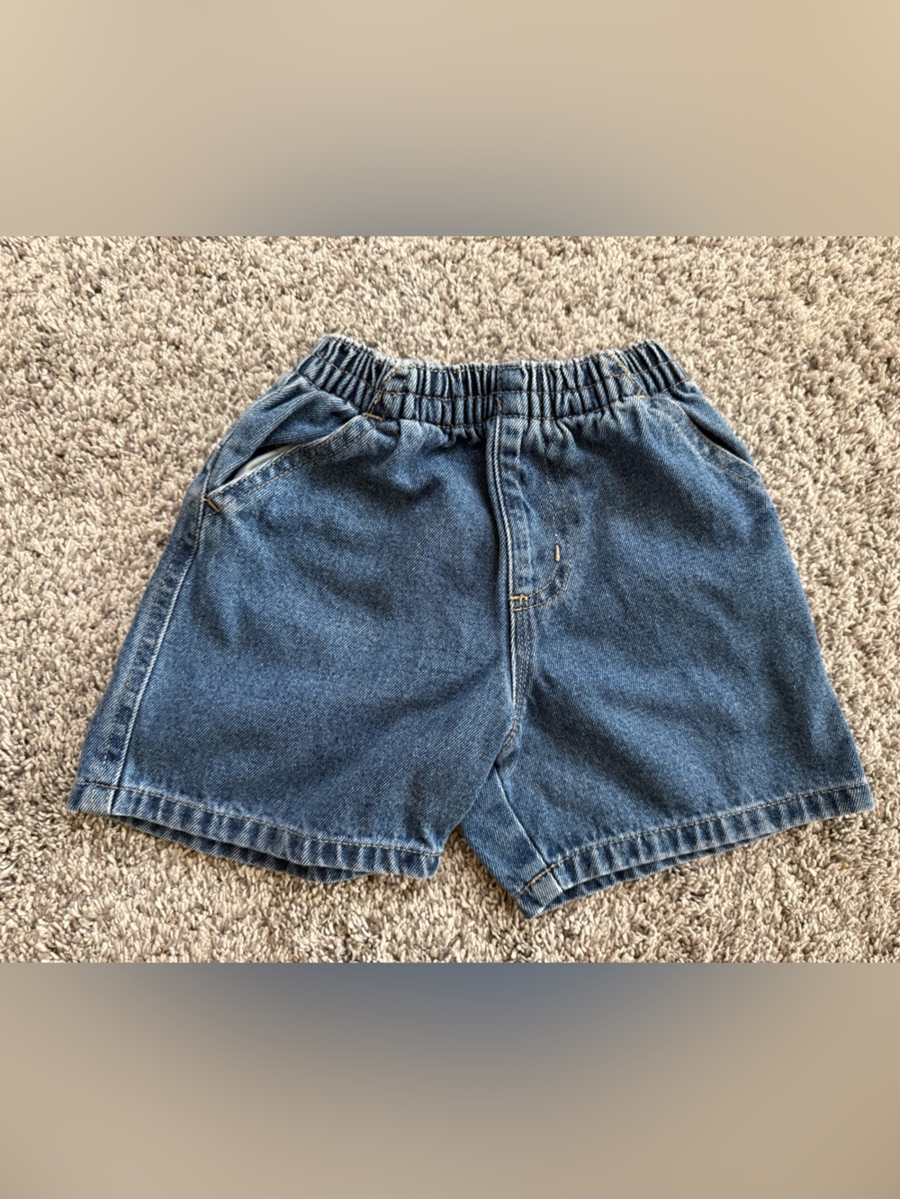 Koala Kids Denim Elastic-Waist Shorts in Light Blue